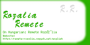 rozalia remete business card